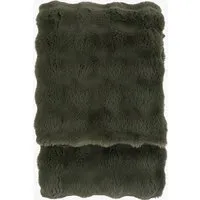 Cloud Rabbit Fur Throw - Olive by Perch & Parrow, alternate view