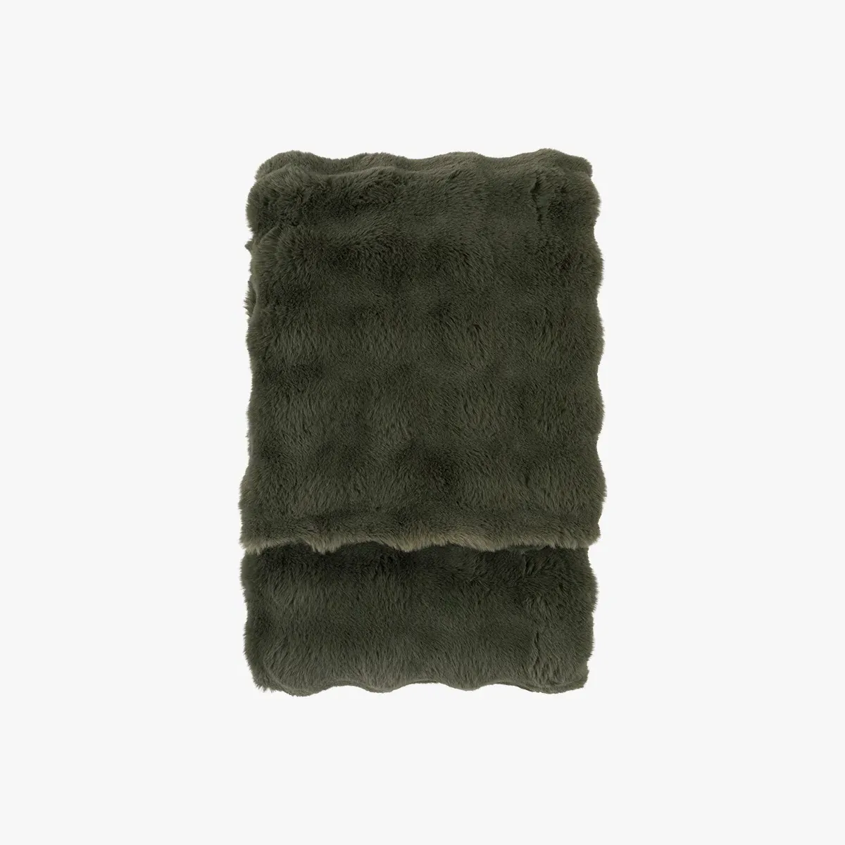 Cloud Rabbit Fur Throw - Olive by Perch & Parrow