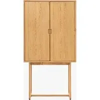 Cocktail Cabinet with Storage - Natural, Oak alternate view