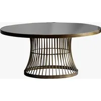 Coffee Table with Cage Base - Bronze, Glass alternate view