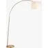 Comino XL Arc Floor Lamp - Warm Brass, Natural Fabric by Perch & Parrow, image 3