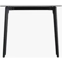 Console Table with Glass Top - Black, Oak alternate view