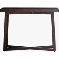 Console Table with Patterned Frieze - Natural, Wood alternate view