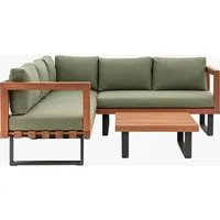 Siesta Outdoor Corner Sofa Set - Green alternate view