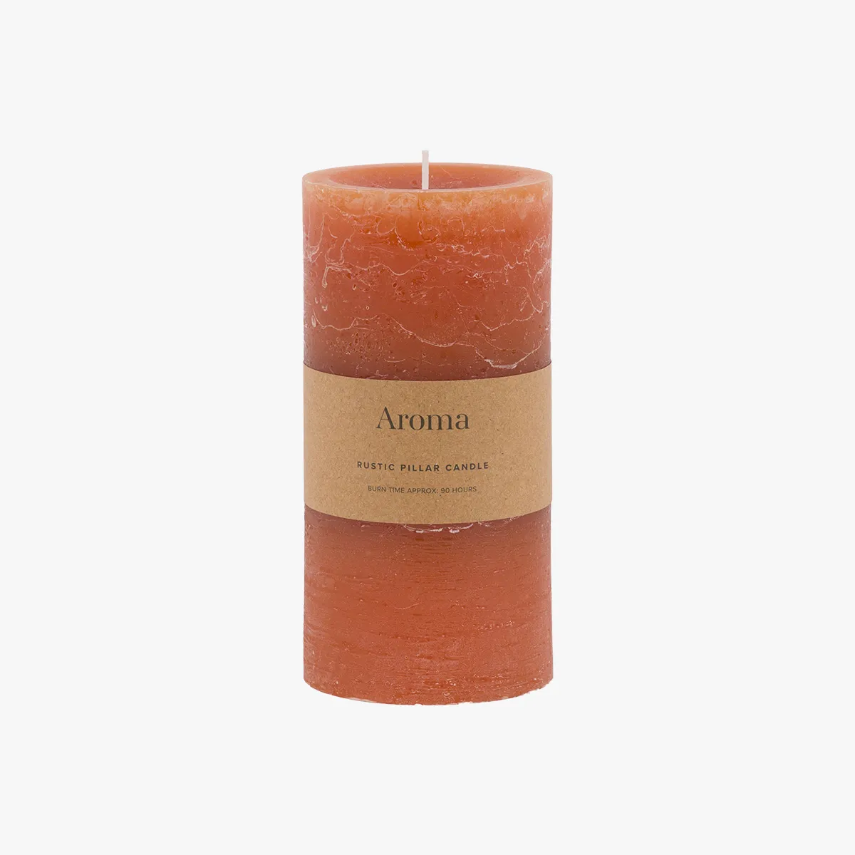 Country Medium Pillar Candle Pack of 2 - Rustic Tan by Perch & Parrow