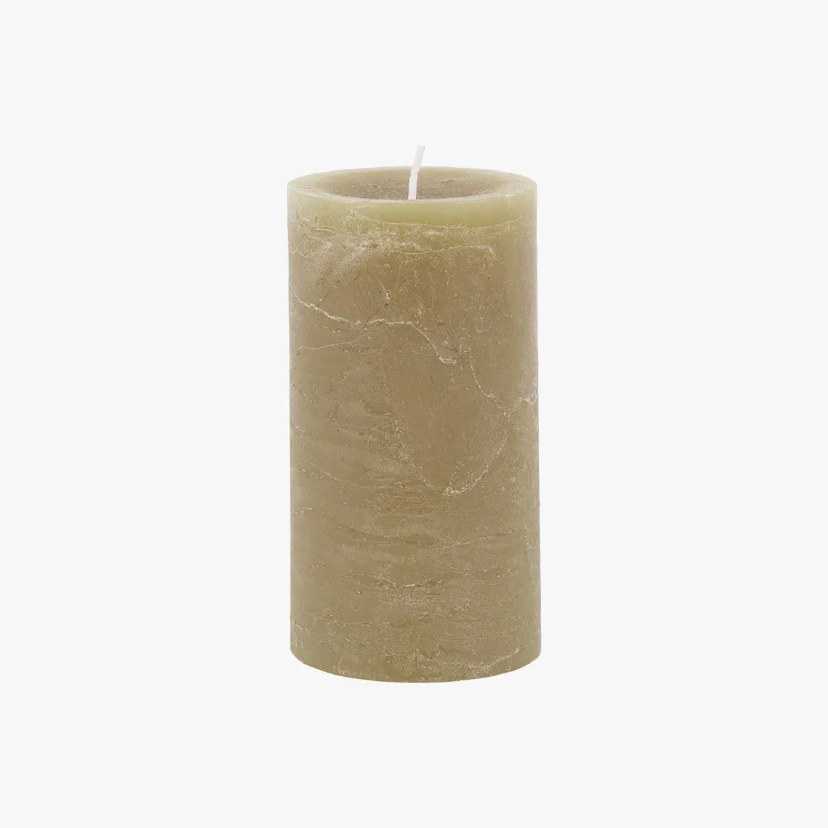 Country Small Pillar Candle Pack of 2 - Rustic Olive product