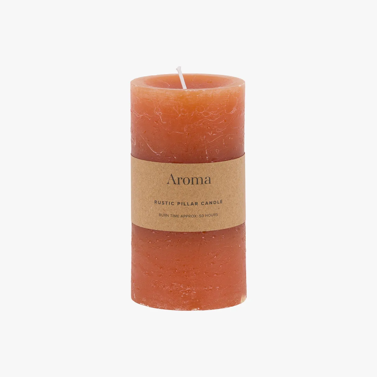 Country Small Pillar Candle Pack of 2 - Rustic Tan by Perch & Parrow