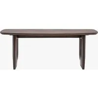 Crescent Dining Bench - Dark Wood alternate view