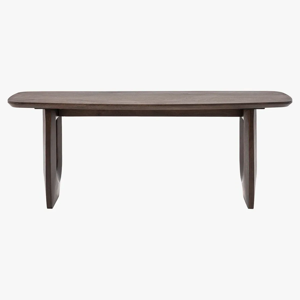 Crescent Dining Bench - Dark Wood product