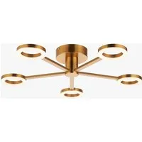 Crest Semi Flush Ceiling Light - Warm Brass by Perch & Parrow, alternate view