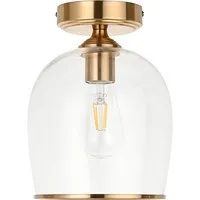 Crocus Flush Ceiling Light - Brass, Glass alternate view