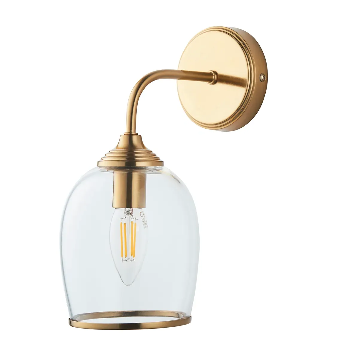 Crocus Wall Light - Brass, Glass product