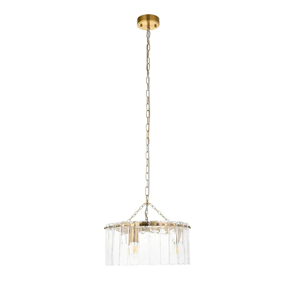 Cynthia 3-Light Pendant - Brass, Textured Glass product