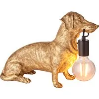 Dachshund Table Lamp - Vintage Gold alternate view