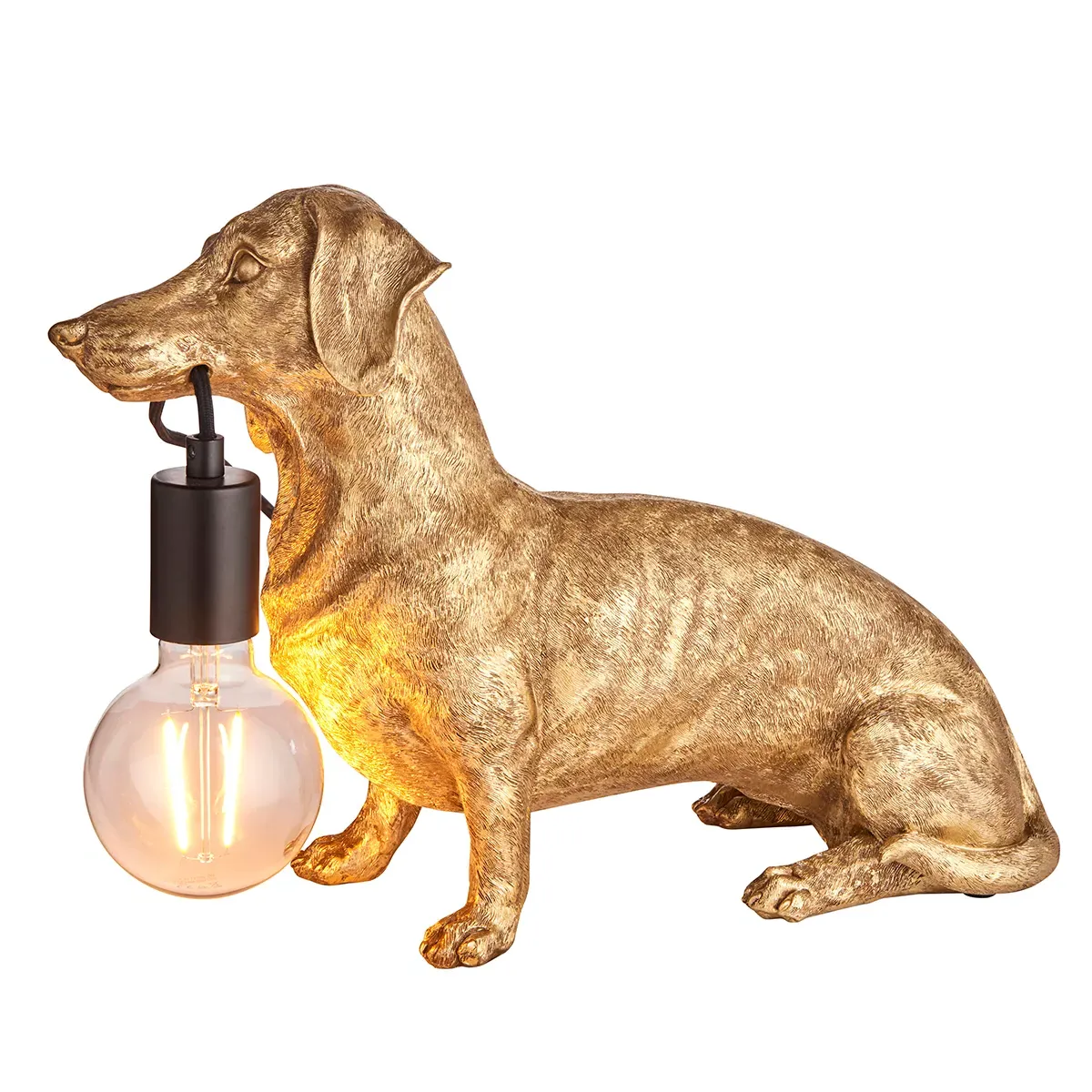 Dachshund Table Lamp - Vintage Gold product