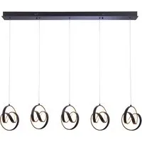 Dangle Five Light Pendant - Black alternate view