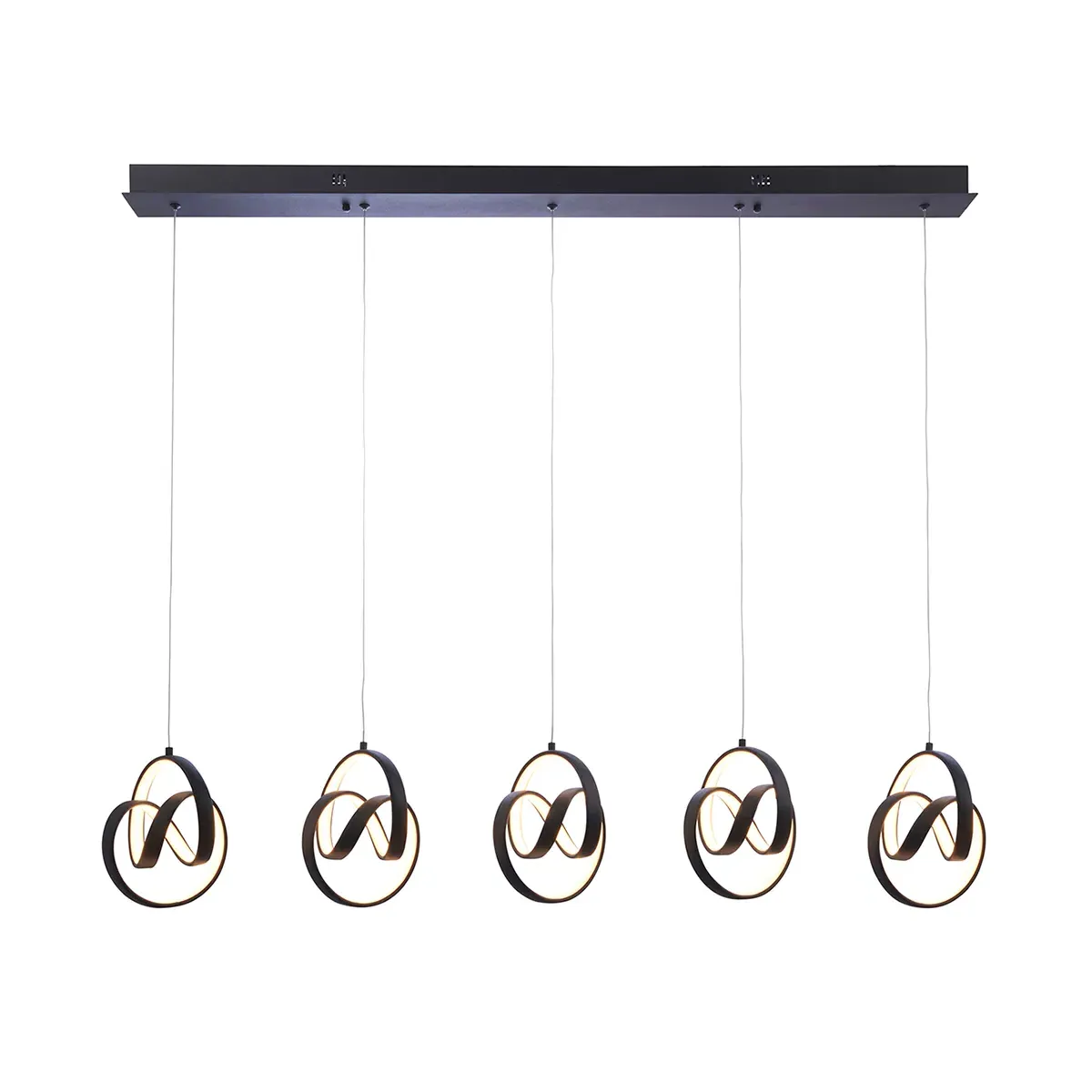 Dangle Five Light Pendant - Black product