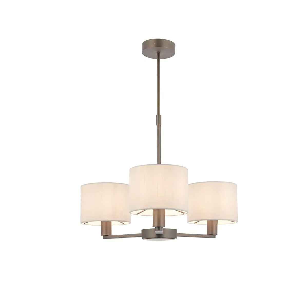 Dawson Three Individual Light Pendant - Bronze, Faux Silk product