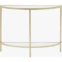 Demi Lune Console Table - Champagne, Glass alternate view