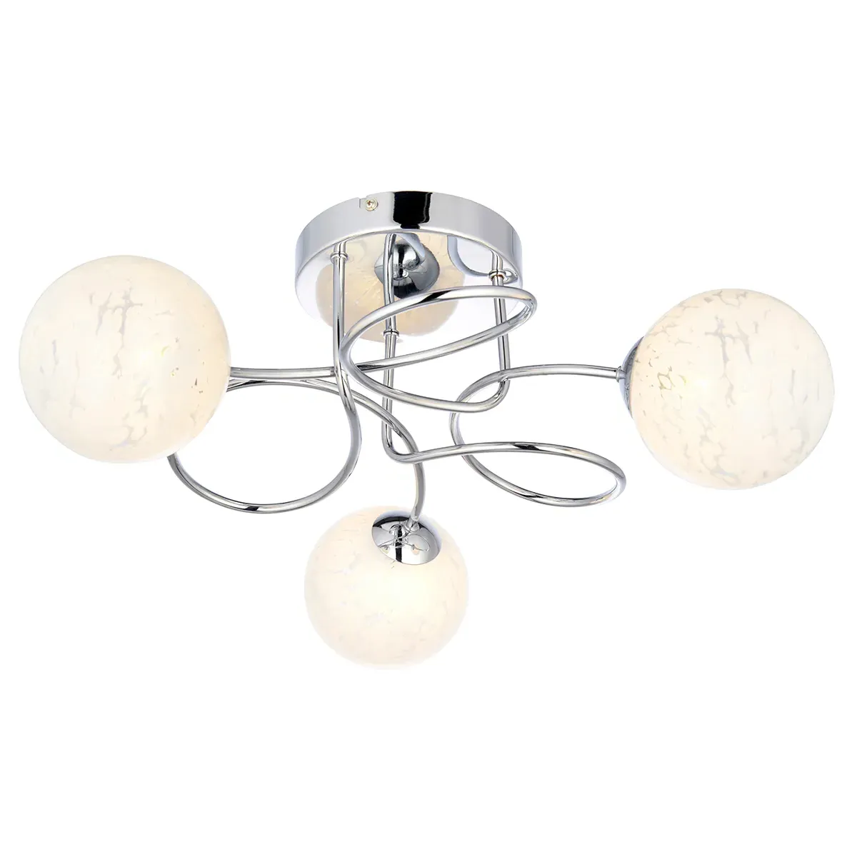 Denasia Three Light Semi Flush Light - Chrome, Glass product