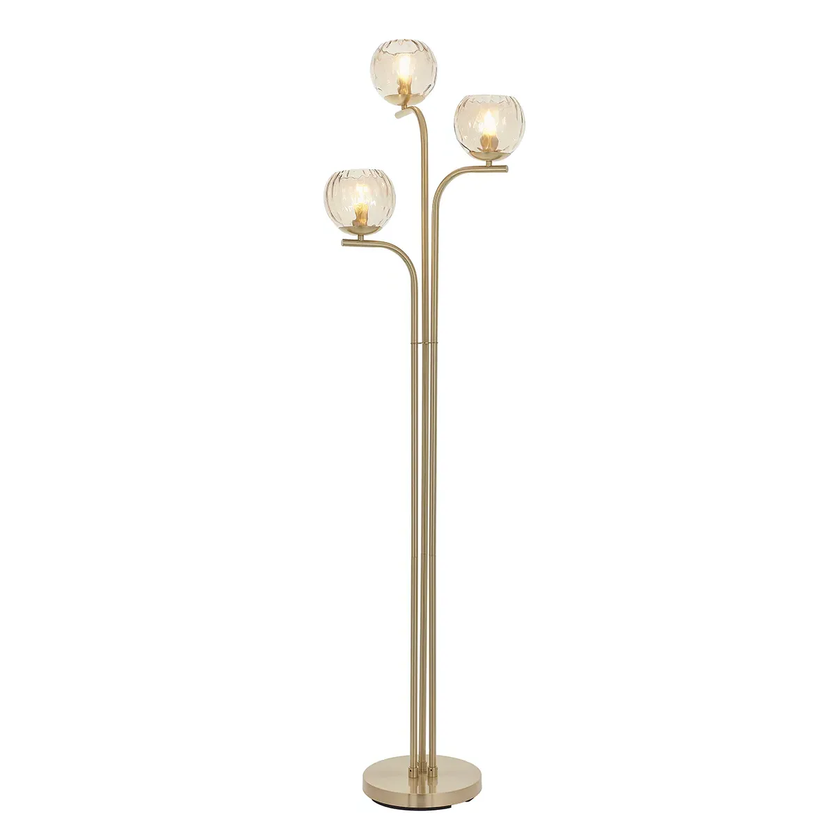 Dillian 3-Light Floor Lamp - Gold, Glass product