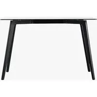 Dining Table with Glass Top - Black, Tempered Glass alternate view