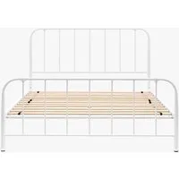 Double Bedstead with Ironwork Frame - Ivory alternate view