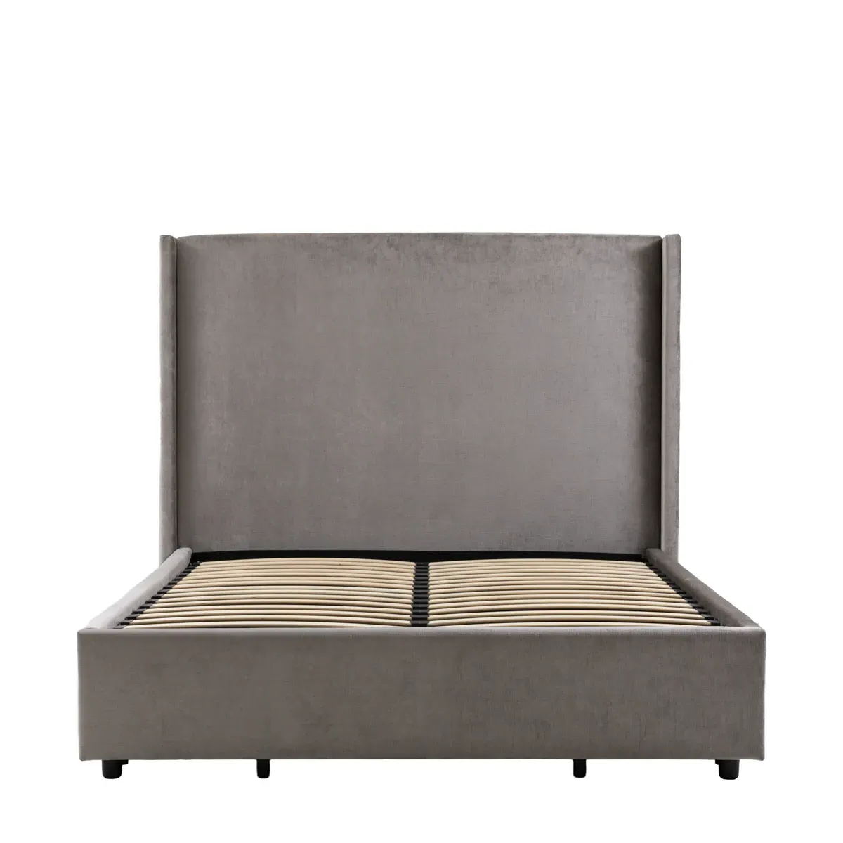 Dreamer King Size Ottoman Bed - Silver, Velour product