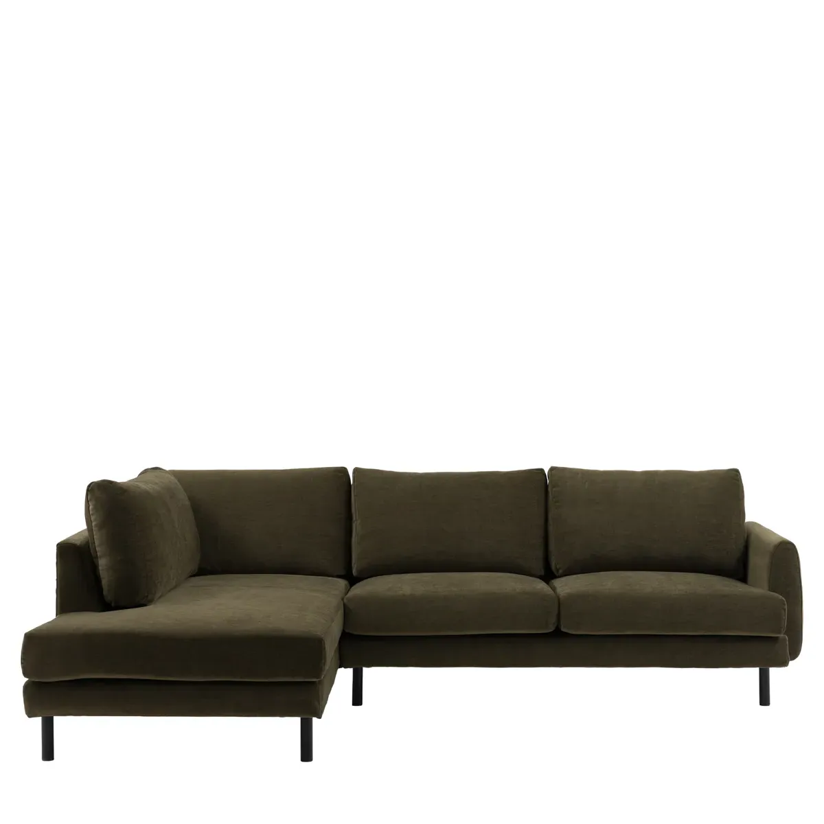 Dwell 4-Seater Right Hand Chaise Sofa - Olive by Perch & Parrow