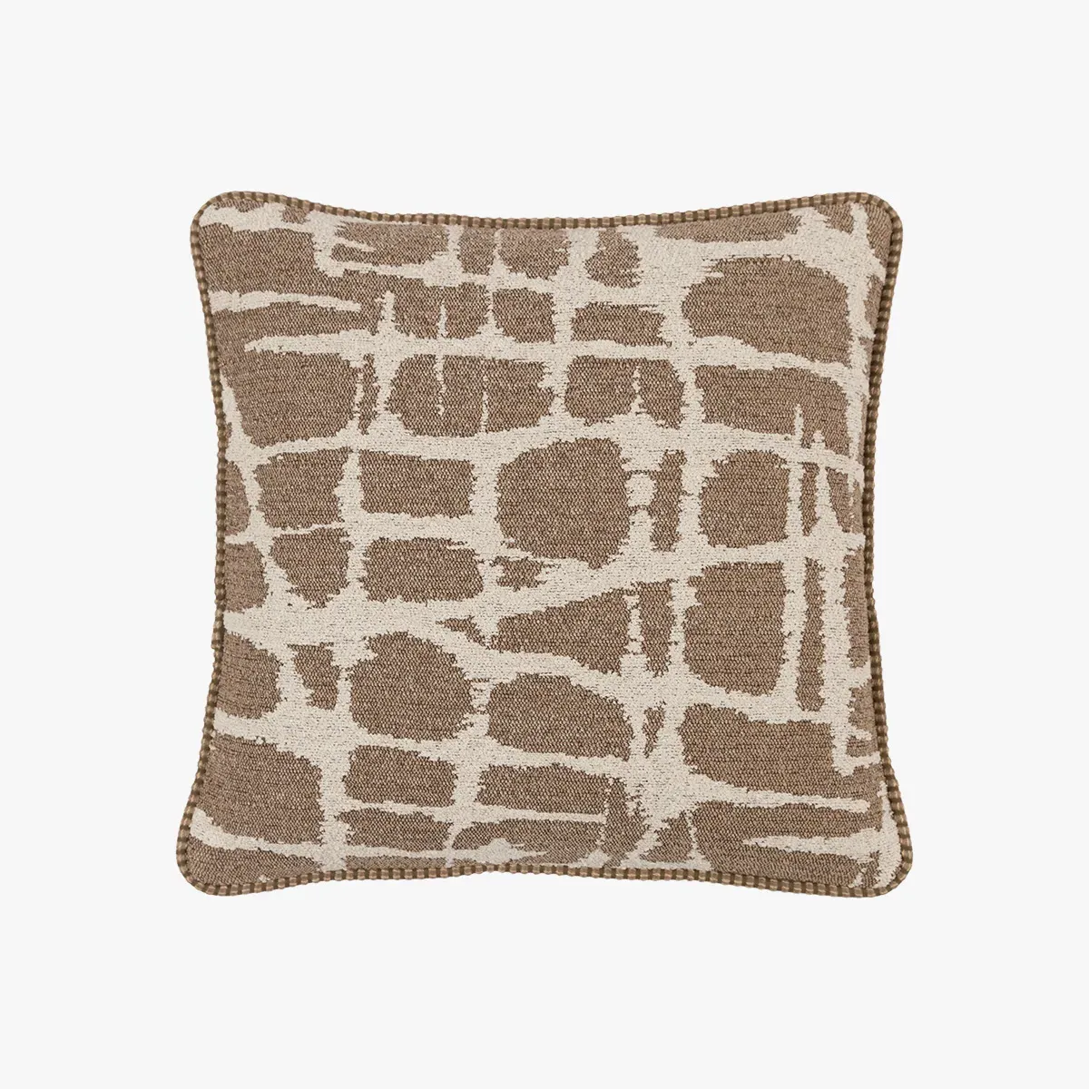 Elio Jacquard Cushion - Mocha by Perch & Parrow