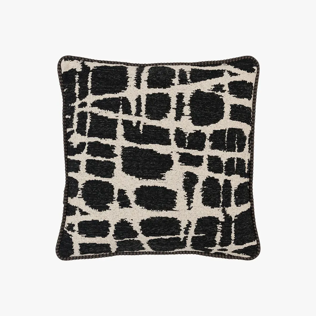 Elio Jacquard Cushion - Slate by Perch & Parrow