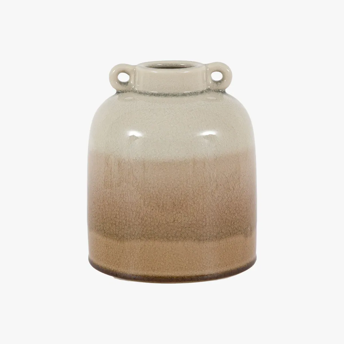 Ennis Crackle Glaze Vase - Natural by Perch & Parrow