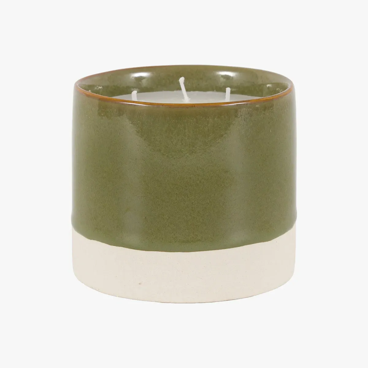 Essence Ceramic 3 Wick Candle - Olive by Perch & Parrow