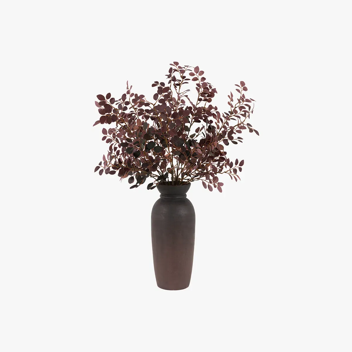 Faux Burgundy Eucalyptus in Vase by Perch & Parrow