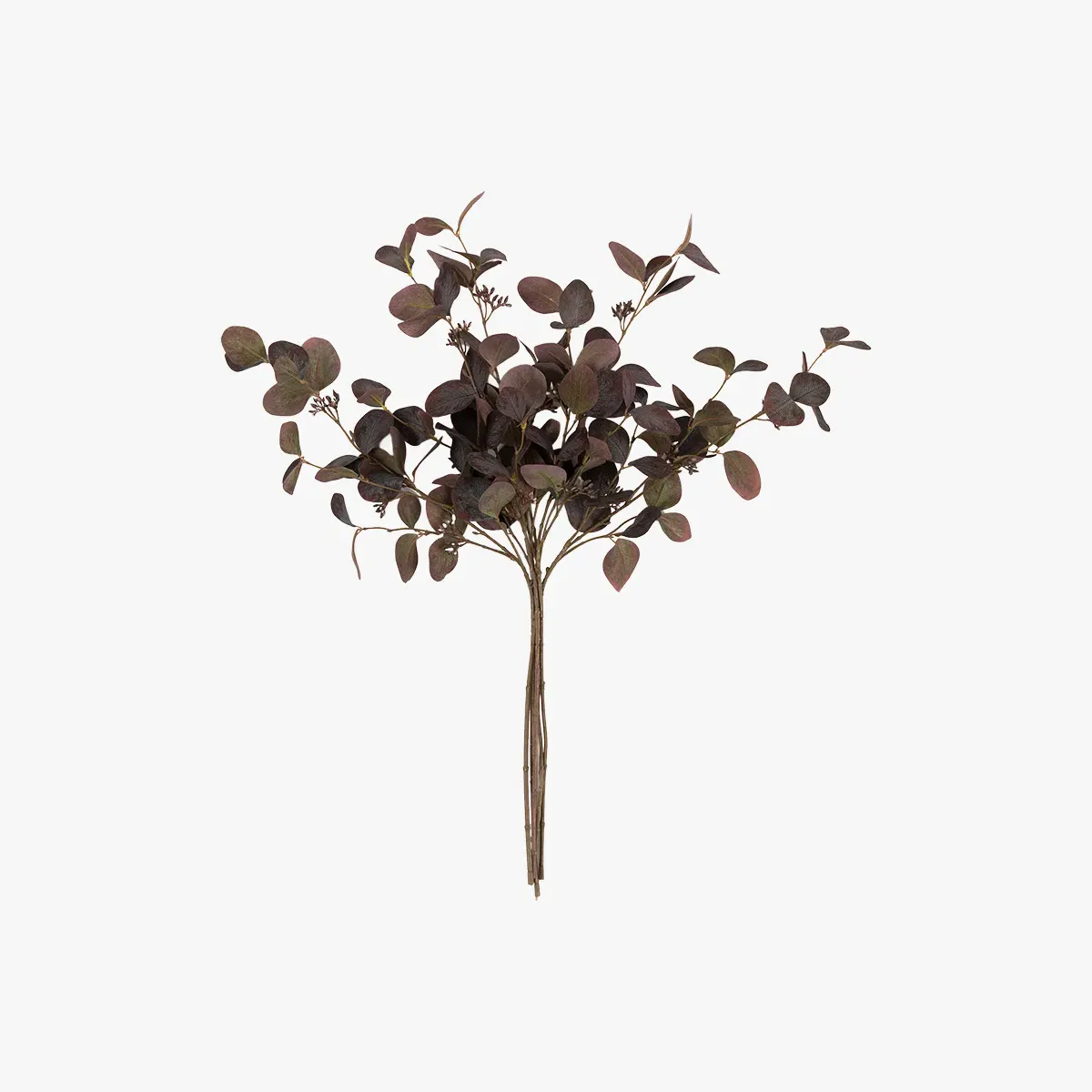 Faux Eucalyptus Stems Set of 5 - Burgundy by Perch & Parrow