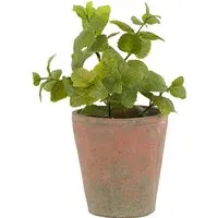 Faux Mint Plant in Terracotta Pot - Green alternate view