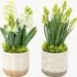 Faux White Hydrangea in Ceramic Pot, Set of 2 by Perch & Parrow, image 3