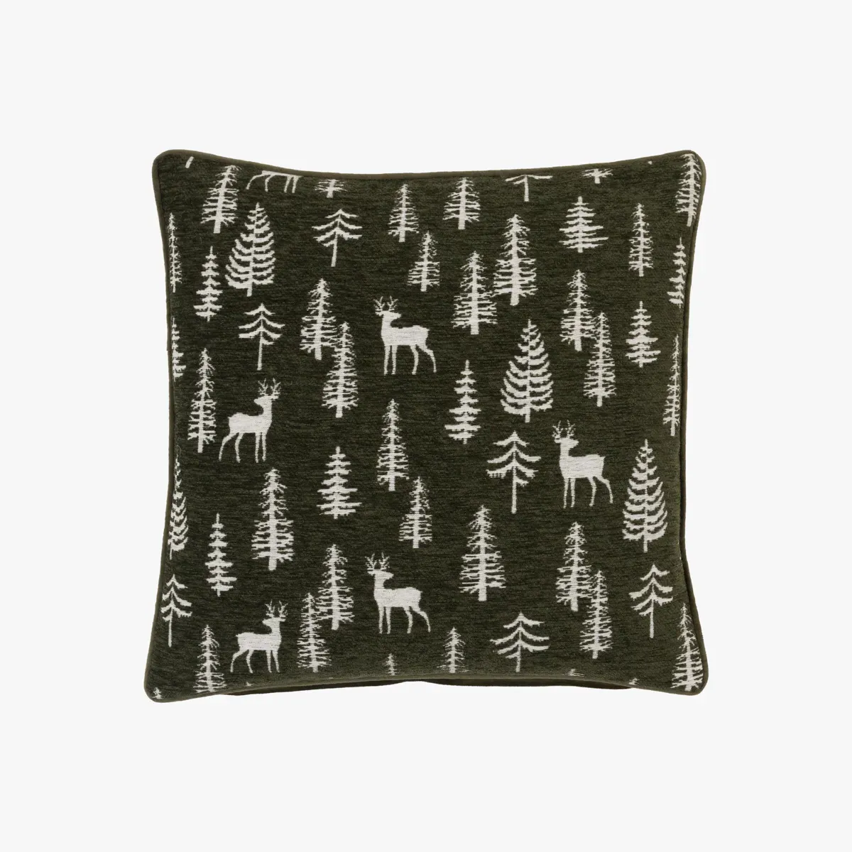 Festive Christmas Trees Cushion - Green by Perch & Parrow