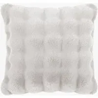 Fiora Faux Rabbit Fur Cushion Pack of 2 - Cream by Perch & Parrow, image 2