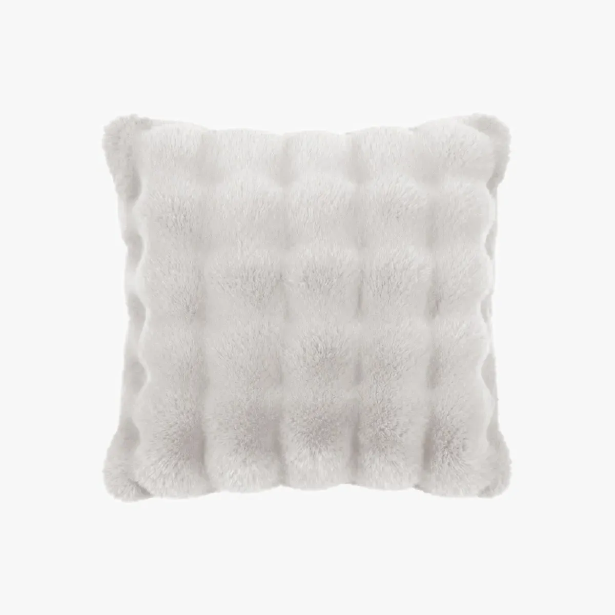Fiora Faux Rabbit Fur Cushion Pack of 2 - Cream by Perch & Parrow