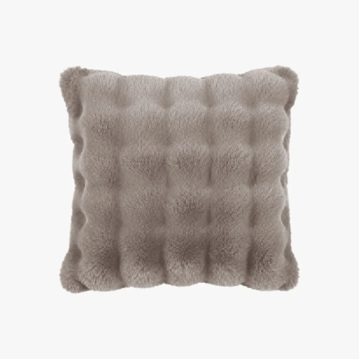 Fiora Faux Rabbit Fur Cushion Pack of 2 - Mocha by Perch & Parrow