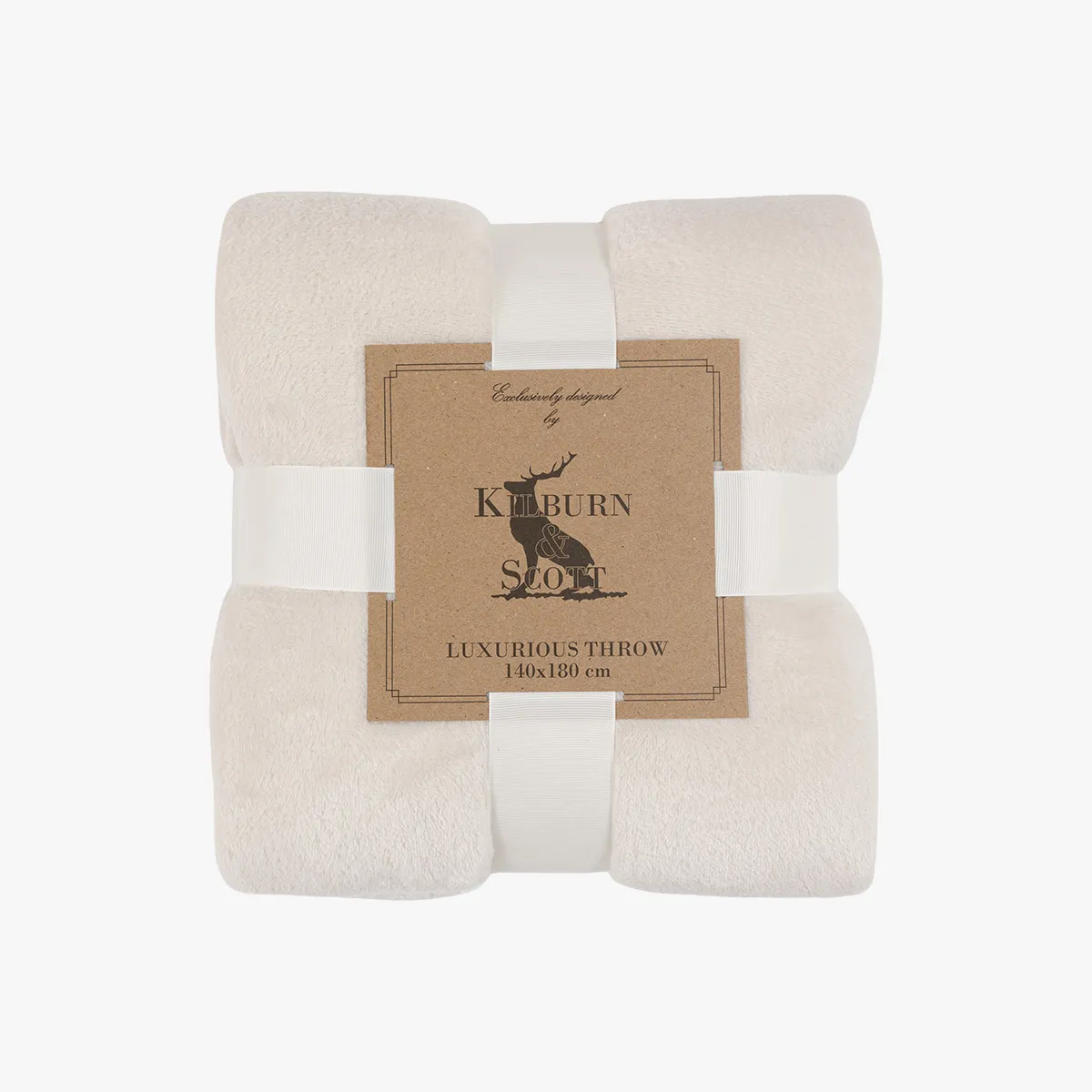 Flannel Fleece Throw - Ecru by Perch & Parrow