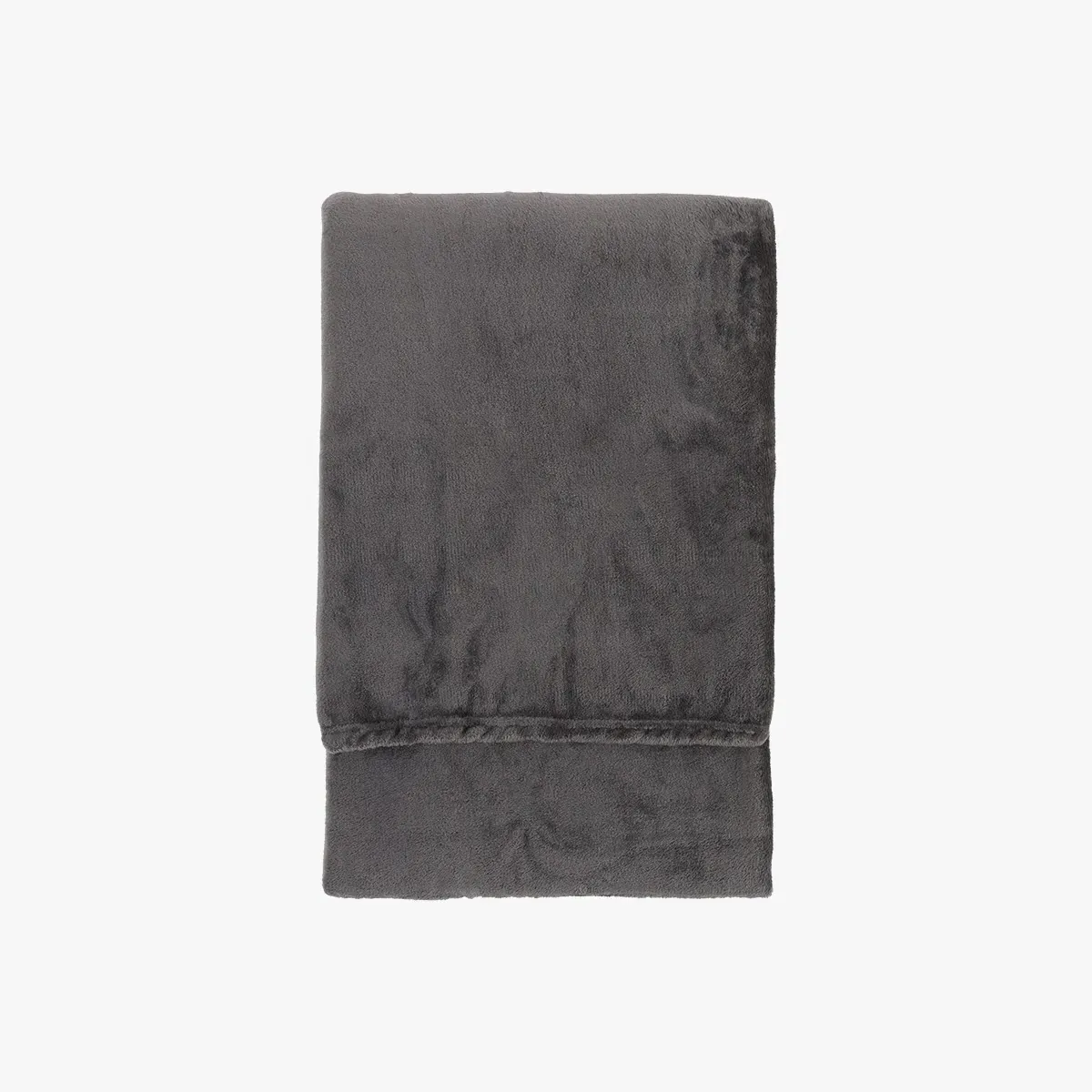 Flannel Fleece Throw - Grey by Perch & Parrow