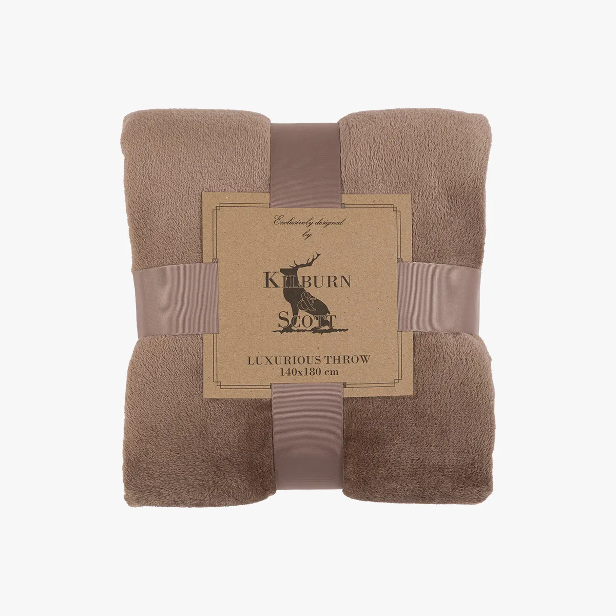 Flannel Fleece Throw - Mocha by Perch & Parrow