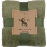 Flannel Fleece Throw - Olive by Perch & Parrow, alternate view
