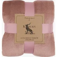 Flannel Fleece Throw - Pink by Perch & Parrow, alternate view