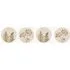 Fleck Floral Etched Coasters Set of 4 - Natural by Perch & Parrow, image 3