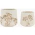 Fleck Floral Etched Planters - Natural, Set of 2 by Perch & Parrow, image 3