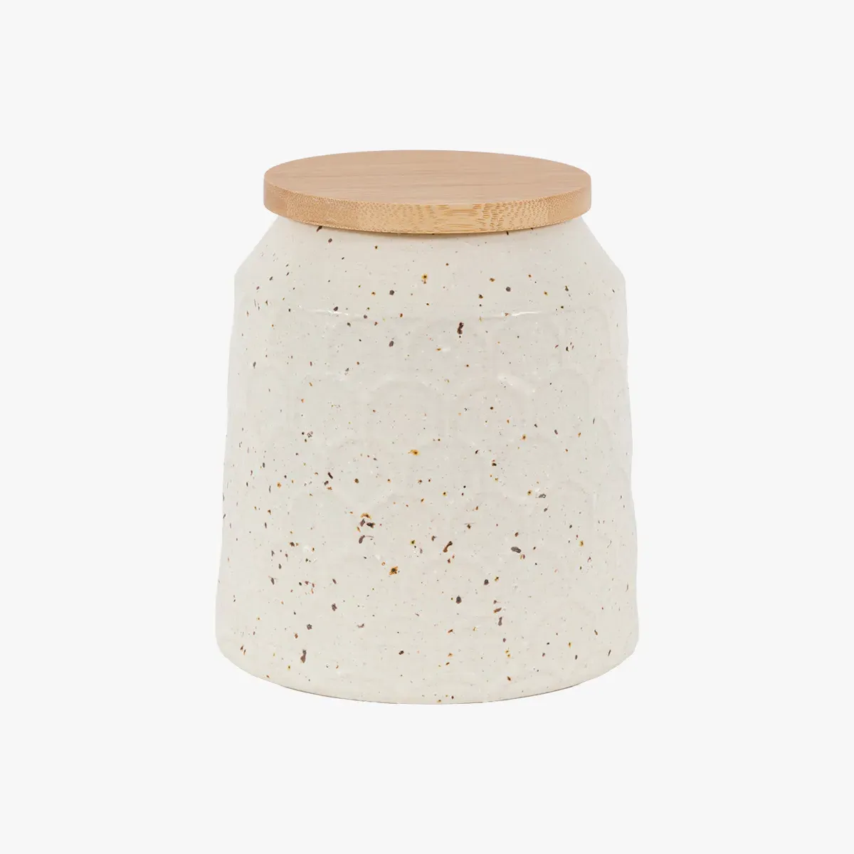 Fleck Large Ceramic Jar - Natural by Perch & Parrow