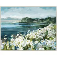 Framed Canvas Wall Art - Blue & Green alternate view